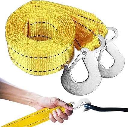 Cable de Remolque Universal 5 Toneladas – Cuerda Reforzada con Ganchos de Acero para Coche, Furgoneta y Rescate en Carretera