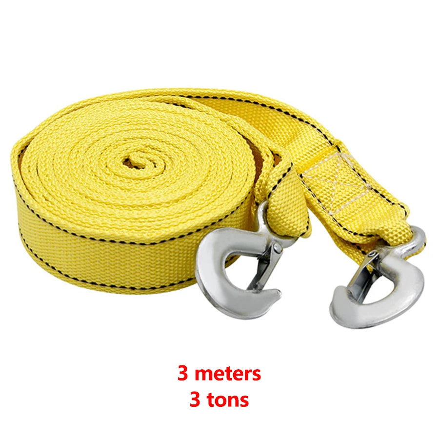 Cable de Remolque Universal 5 Toneladas – Cuerda Reforzada con Ganchos de Acero para Coche, Furgoneta y Rescate en Carretera