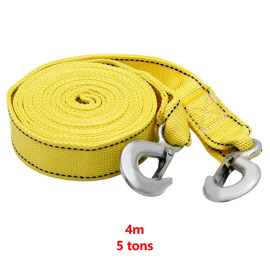 Cable de Remolque Universal 5 Toneladas – Cuerda Reforzada con Ganchos de Acero para Coche, Furgoneta y Rescate en Carretera
