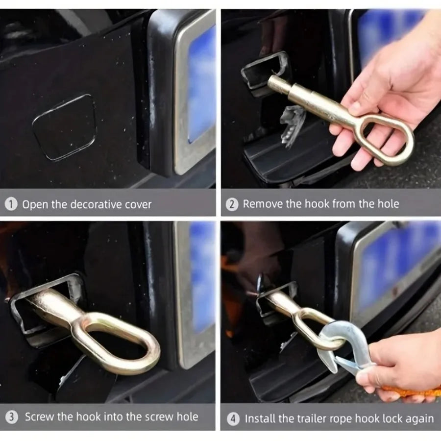 Cable de Remolque Universal 5 Toneladas – Cuerda Reforzada con Ganchos de Acero para Coche, Furgoneta y Rescate en Carretera